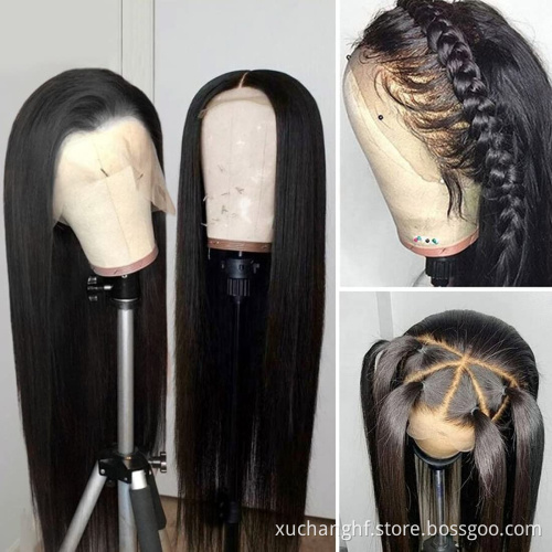 Wholesale Virgin Hair Wigs For Black Women Human Hair Luxury Jewish Wigs Glueless Pre Plucked Straight Human Hair Wig